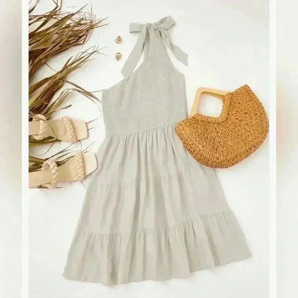 ZESICA Women's Summer Boho One Shoulder Sleeveless Dress- ruffle- Size Small - Picture 3 of 10